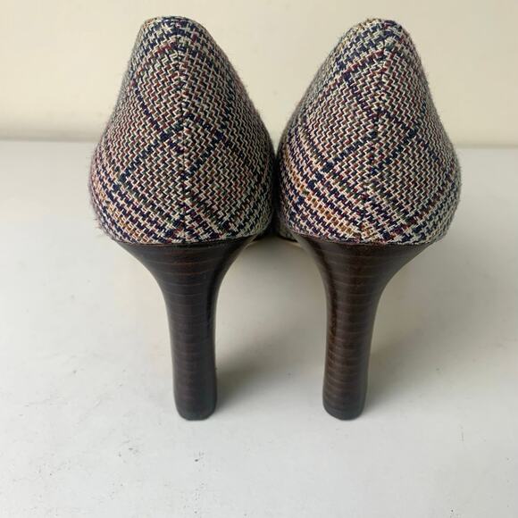 Cole Haan Grand.OS Plaid Fabric Pumps Heels – Size 9.5B – Classic Pointed Toe - Picture 11 of 12